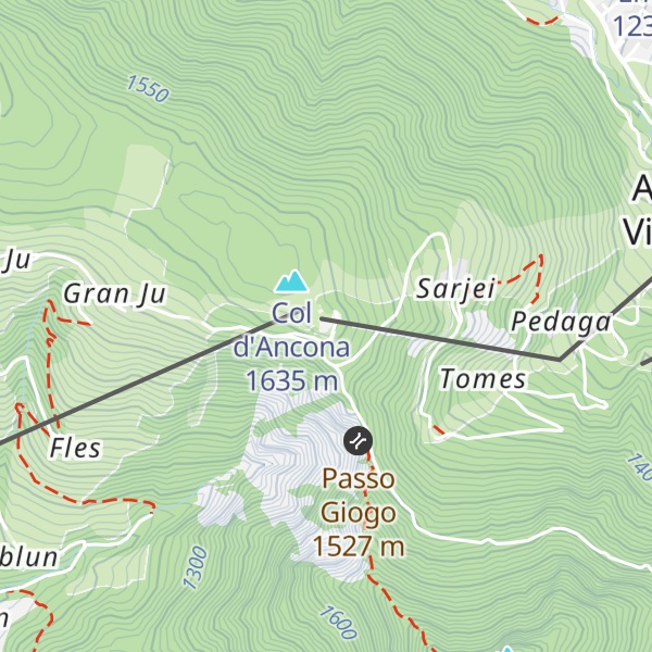 Map of Col dl'Ancona