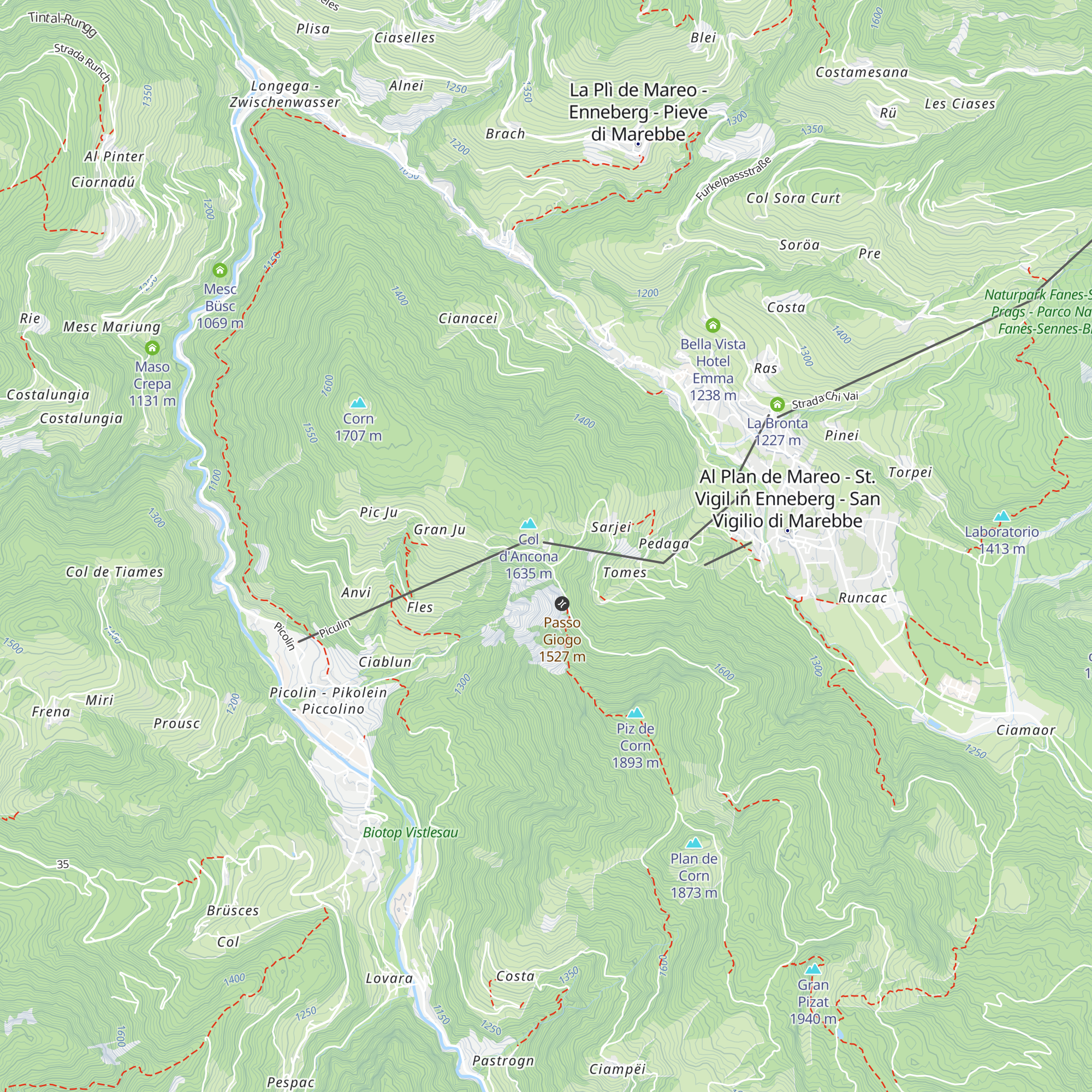 Col Di'Ancona map