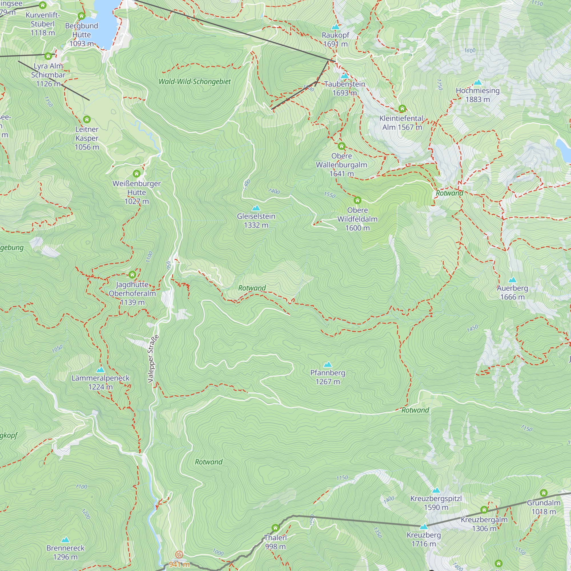 Petzingalm map