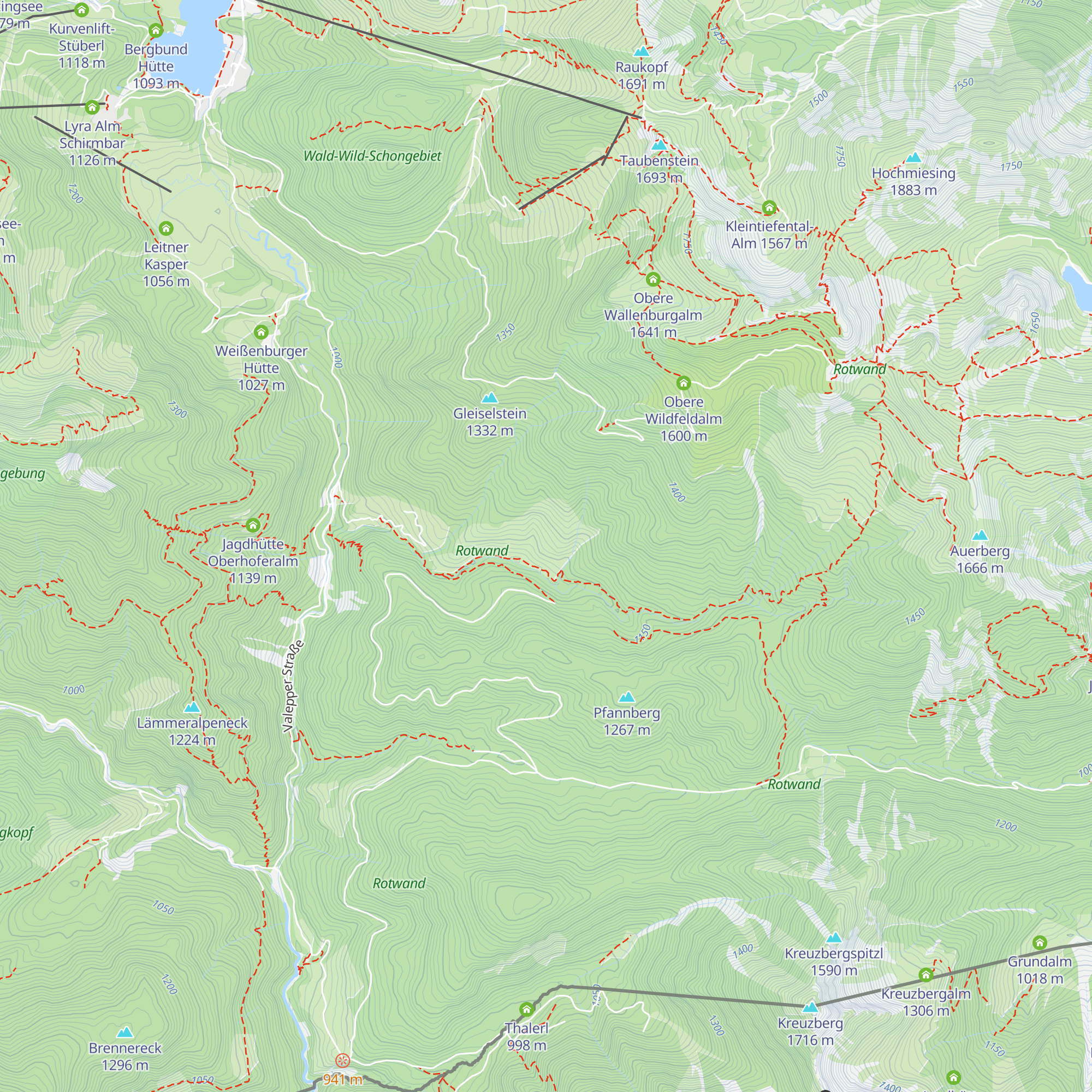 Petzingalm map