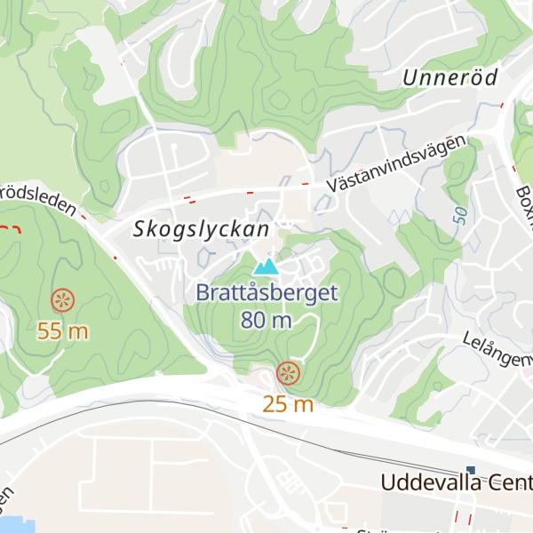 Map of Brattåsberget