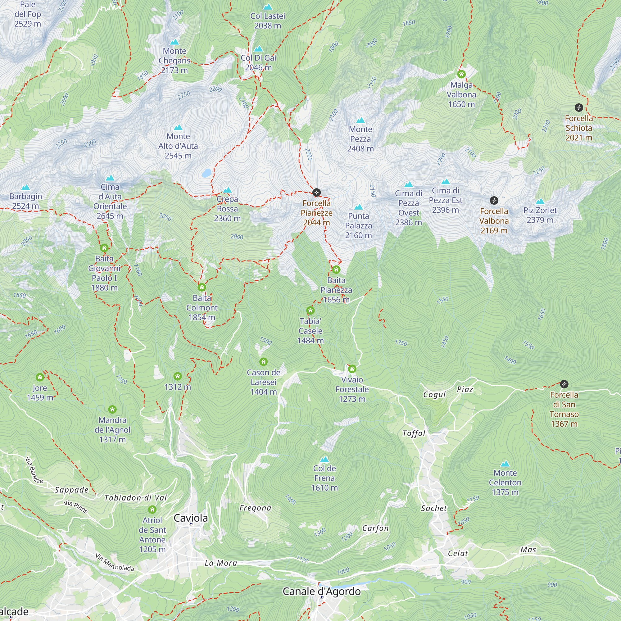 Tabia' Casele map