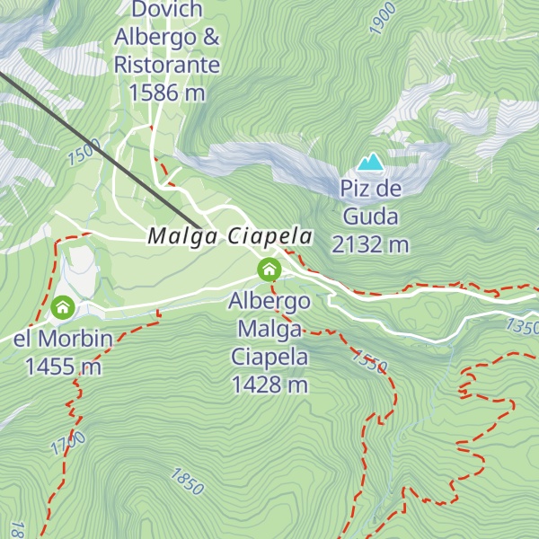 Map of Albergo Malga Ciapela