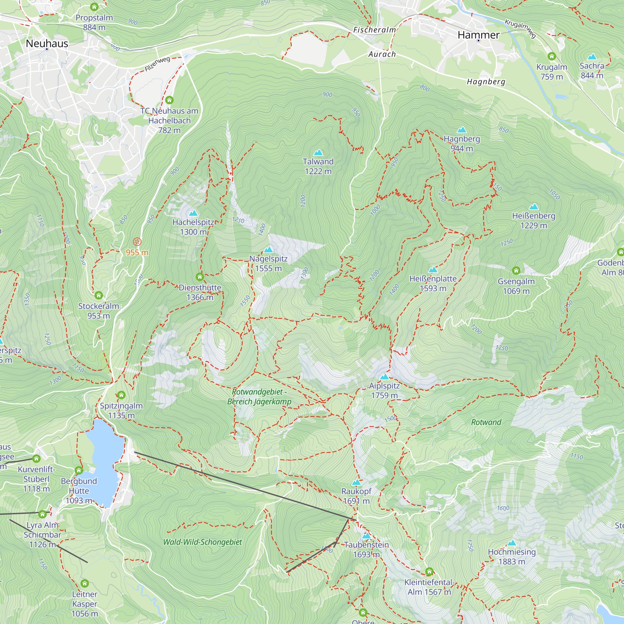 Benzingalm map