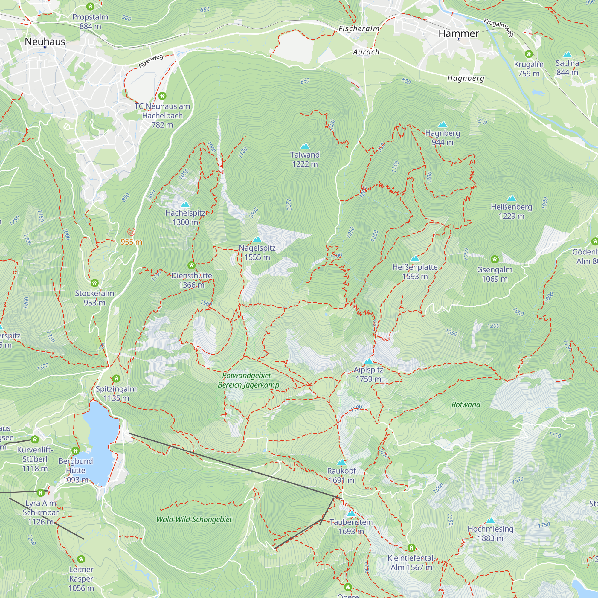 Benzingalm map