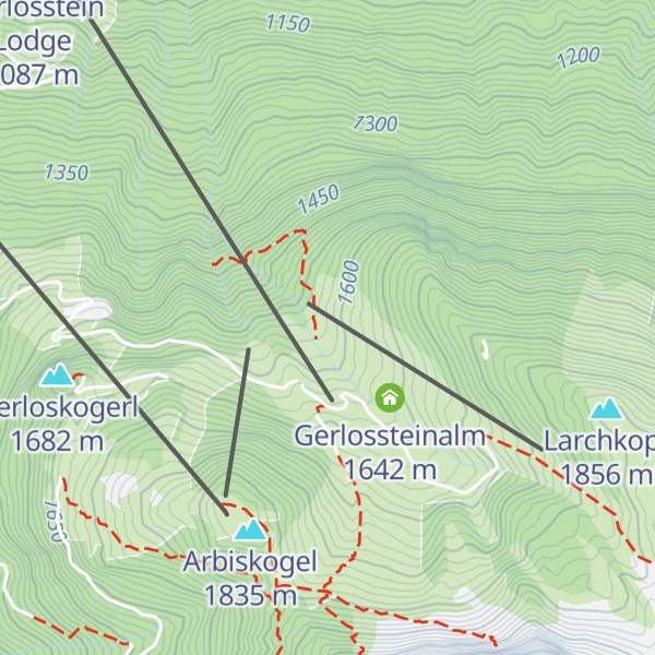 Map of Hütte Wintersportverein Icking