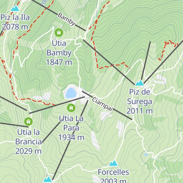Map of Rifugio Ciampai