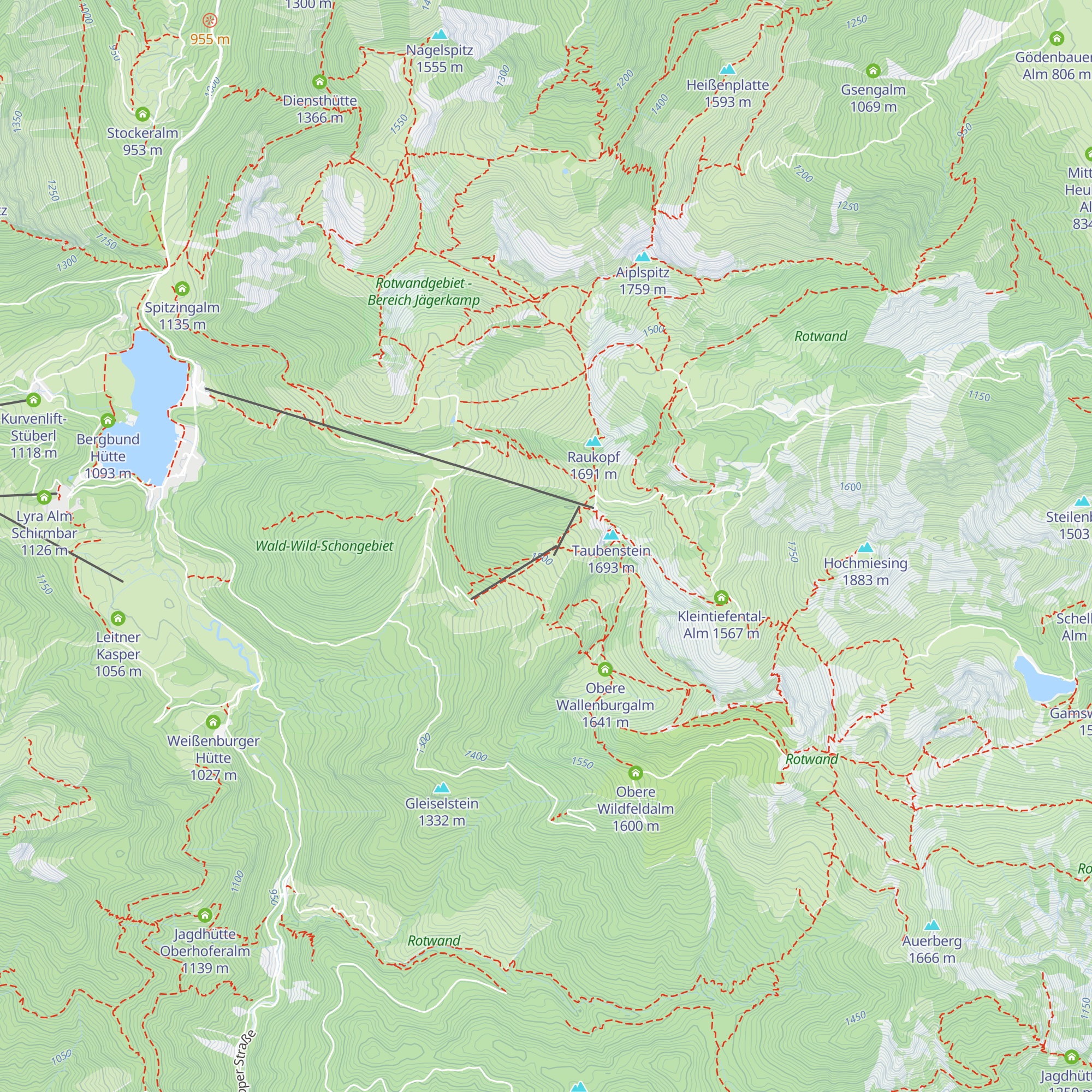 Obere Maxlraineralm map