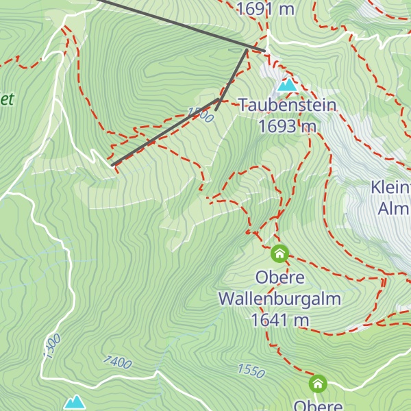 Map of Untere Wallenburgalm