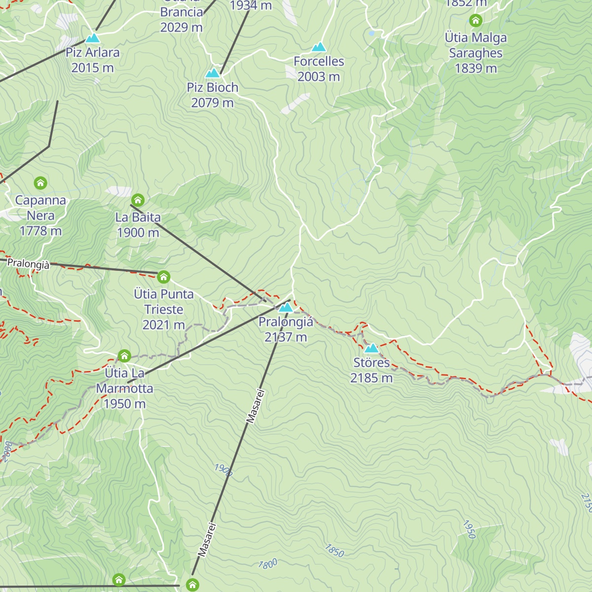 Pralongià map
