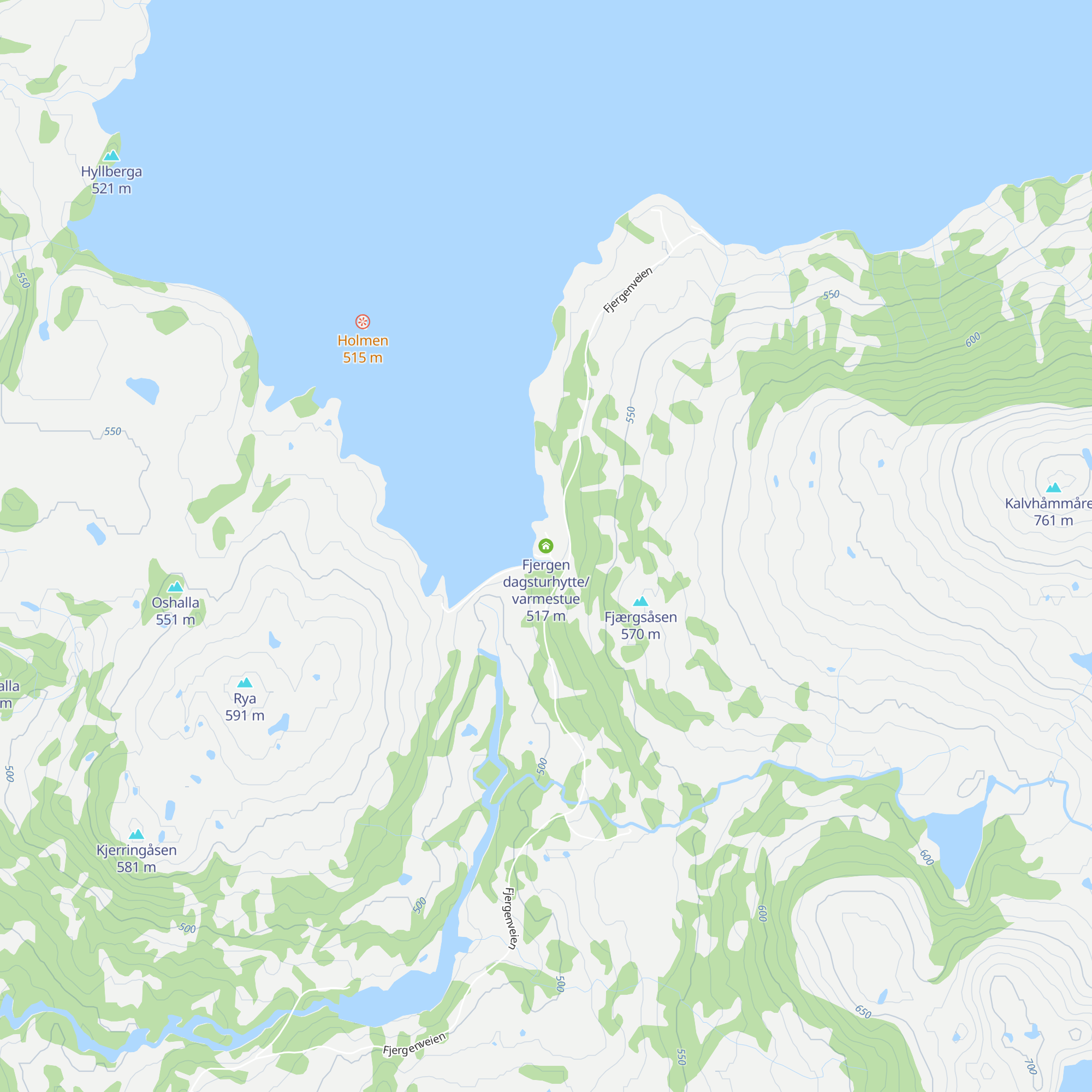 Fjergen dagsturhytte/varmestue map