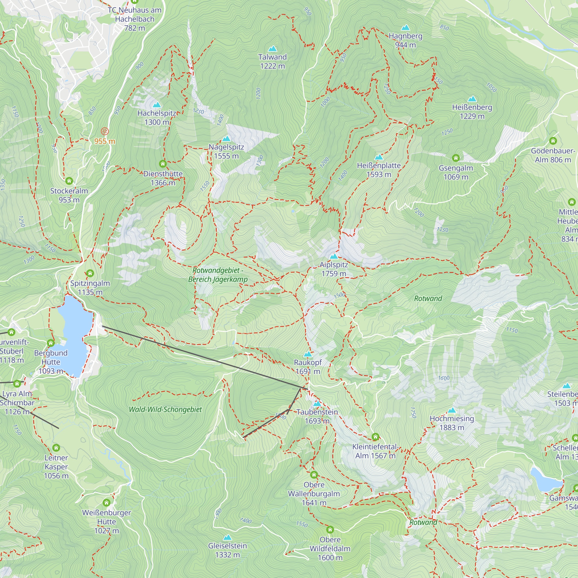 Schnittlauchmoosalm map