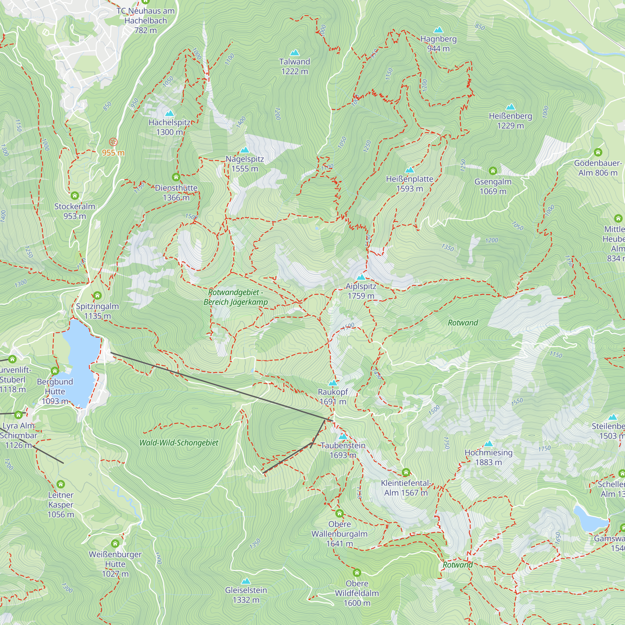 Schnittlauchmoosalm map