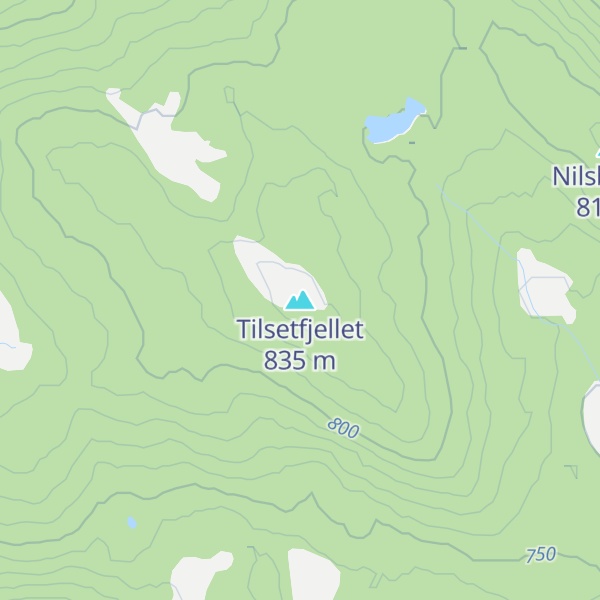 Map of Tilsetfjellet