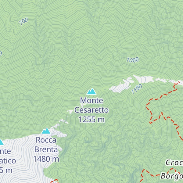 Map of Monte Cesaretto
