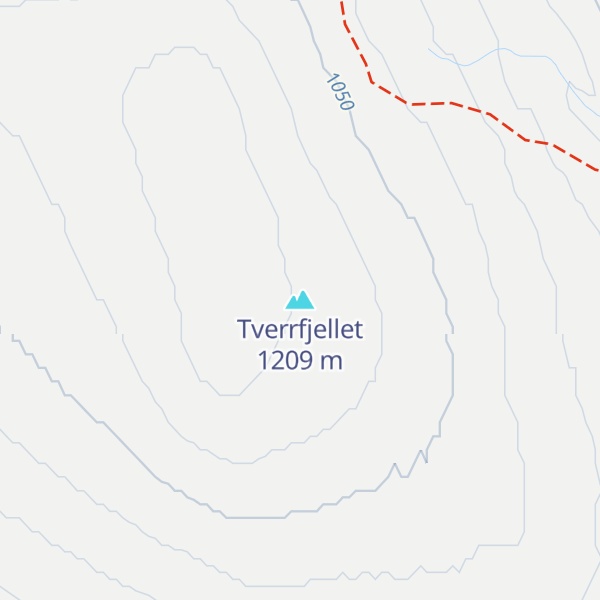 Map of Tverrfjellet