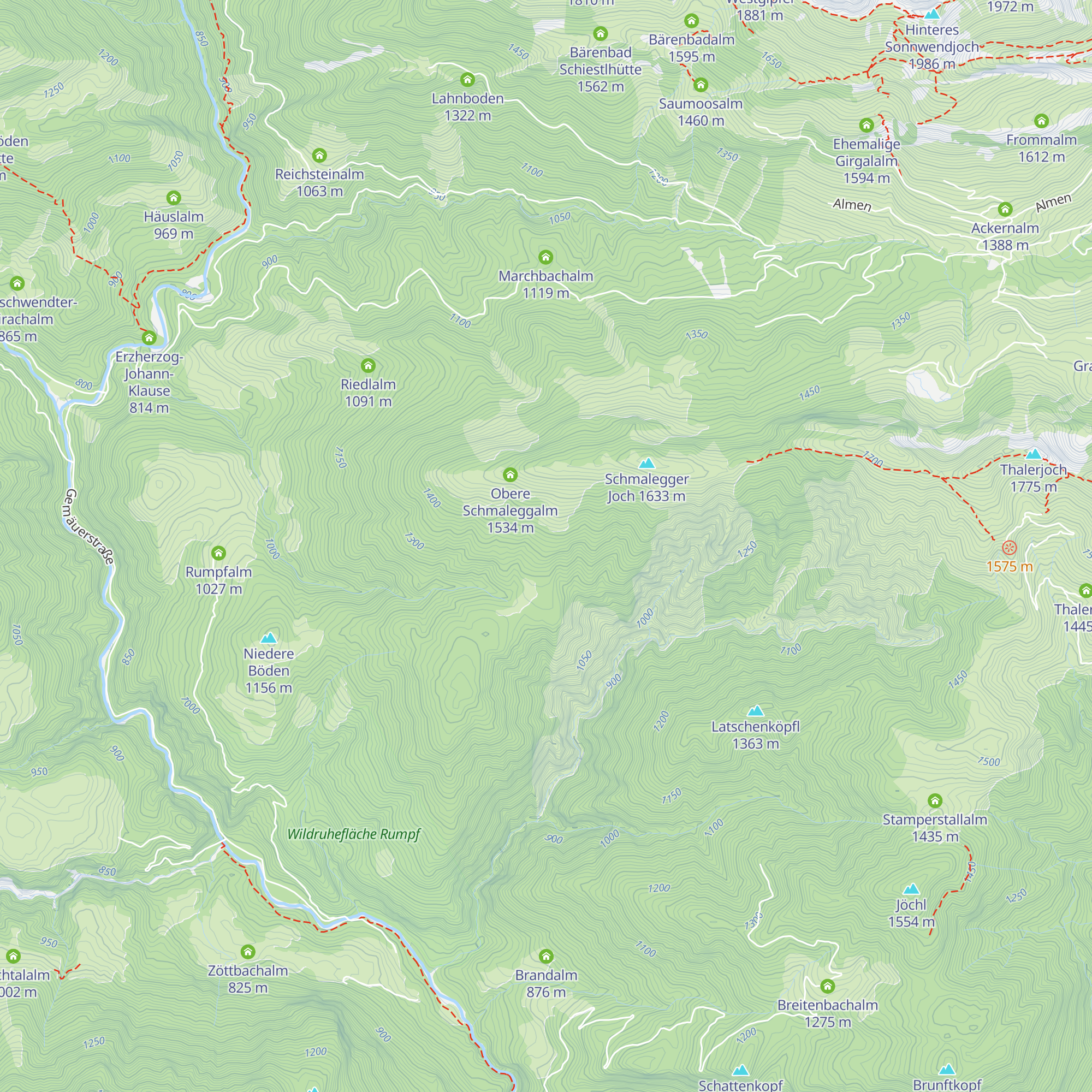 Untere Schmaleggalm map