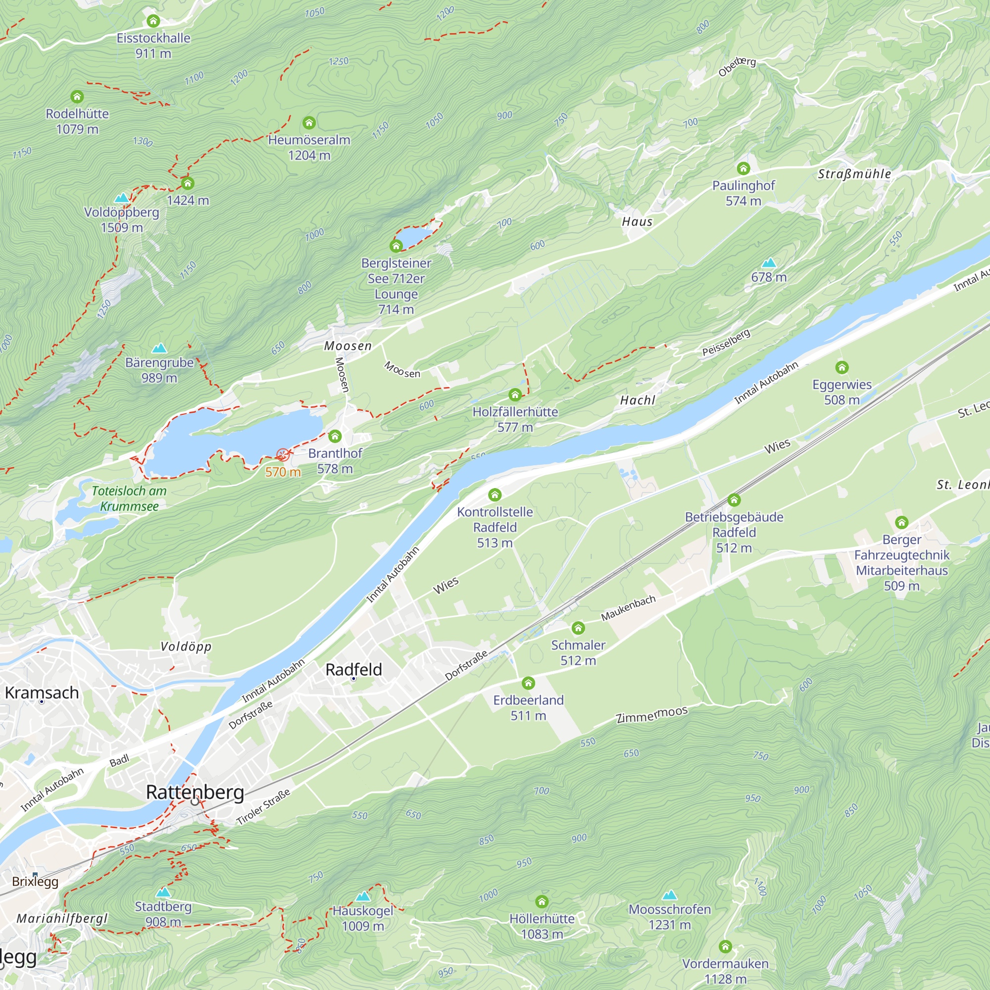 Kontrollstelle Radfeld map