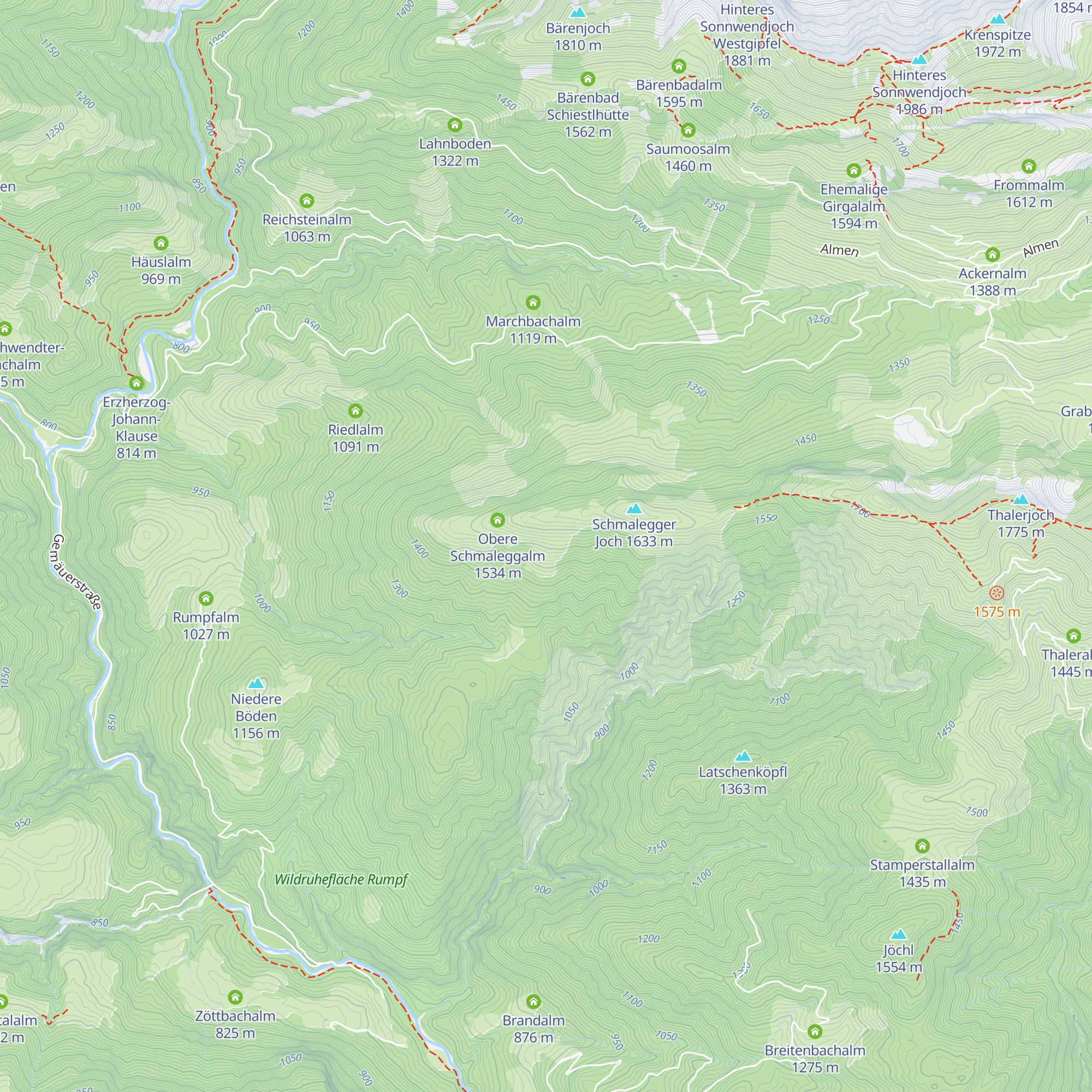 Schmaleggalm map