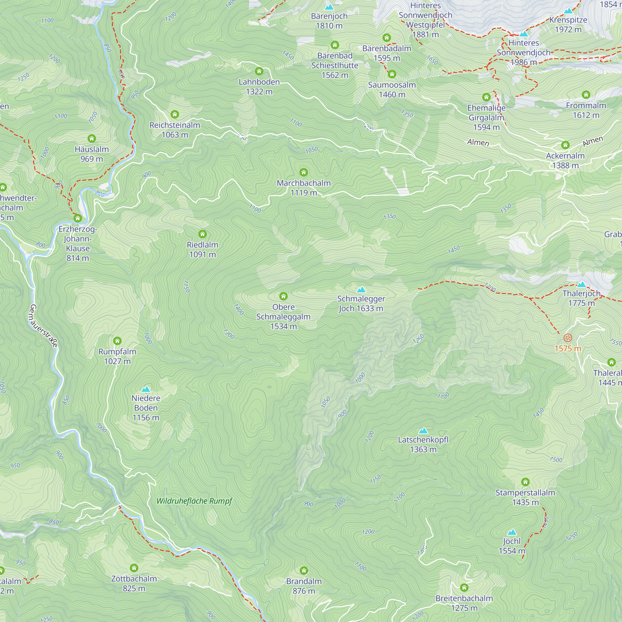 Schmaleggalm map