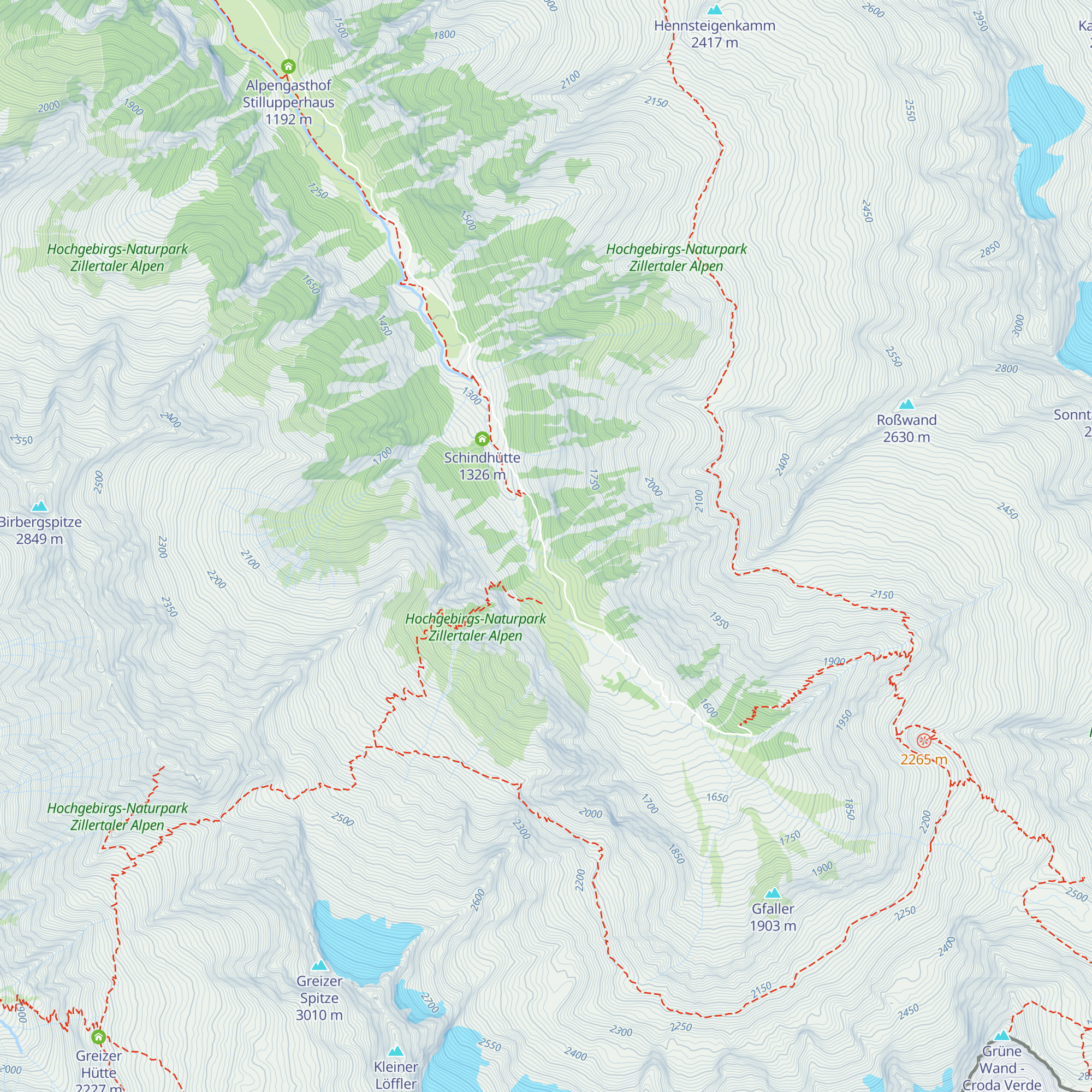 Grüne-Wand-Hütte map