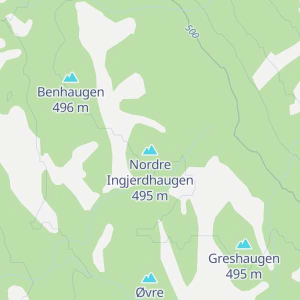 Map of Nordre Ingjerdhaugen