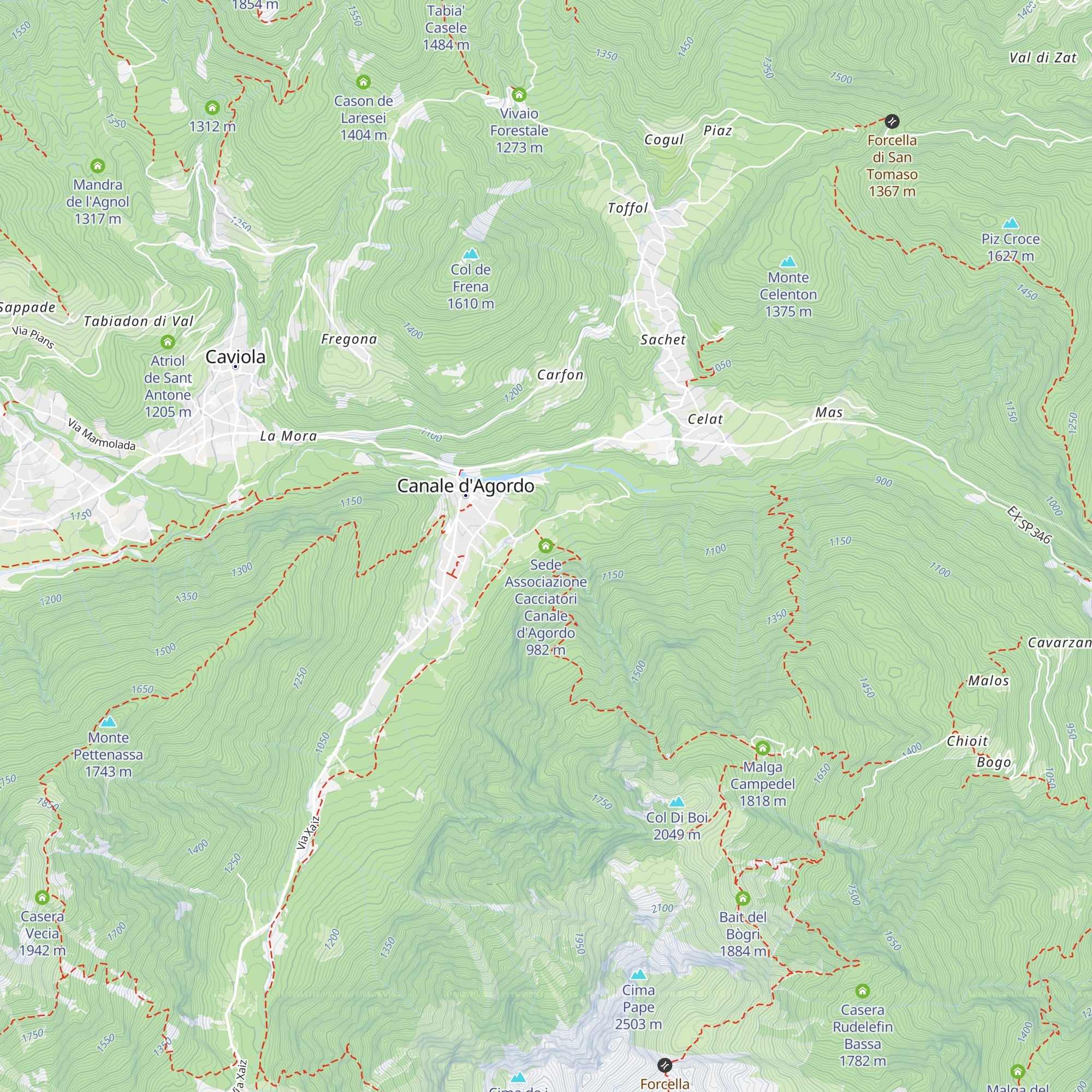 Sede Associazione Cacciatori Canale d'Agordo map