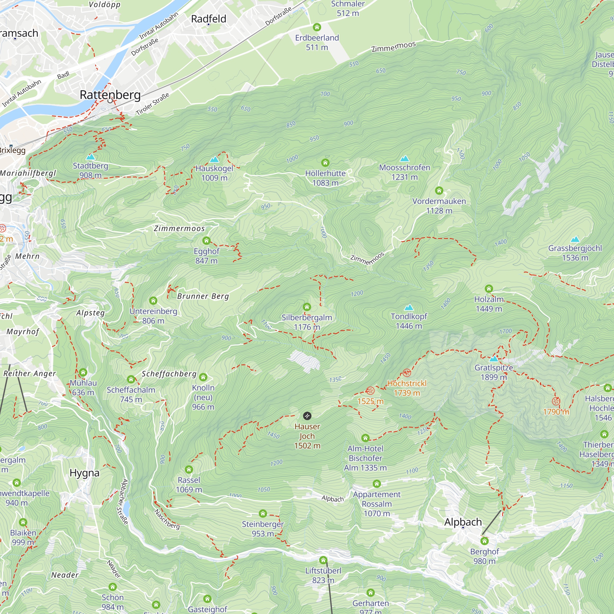 Silberbergalm map