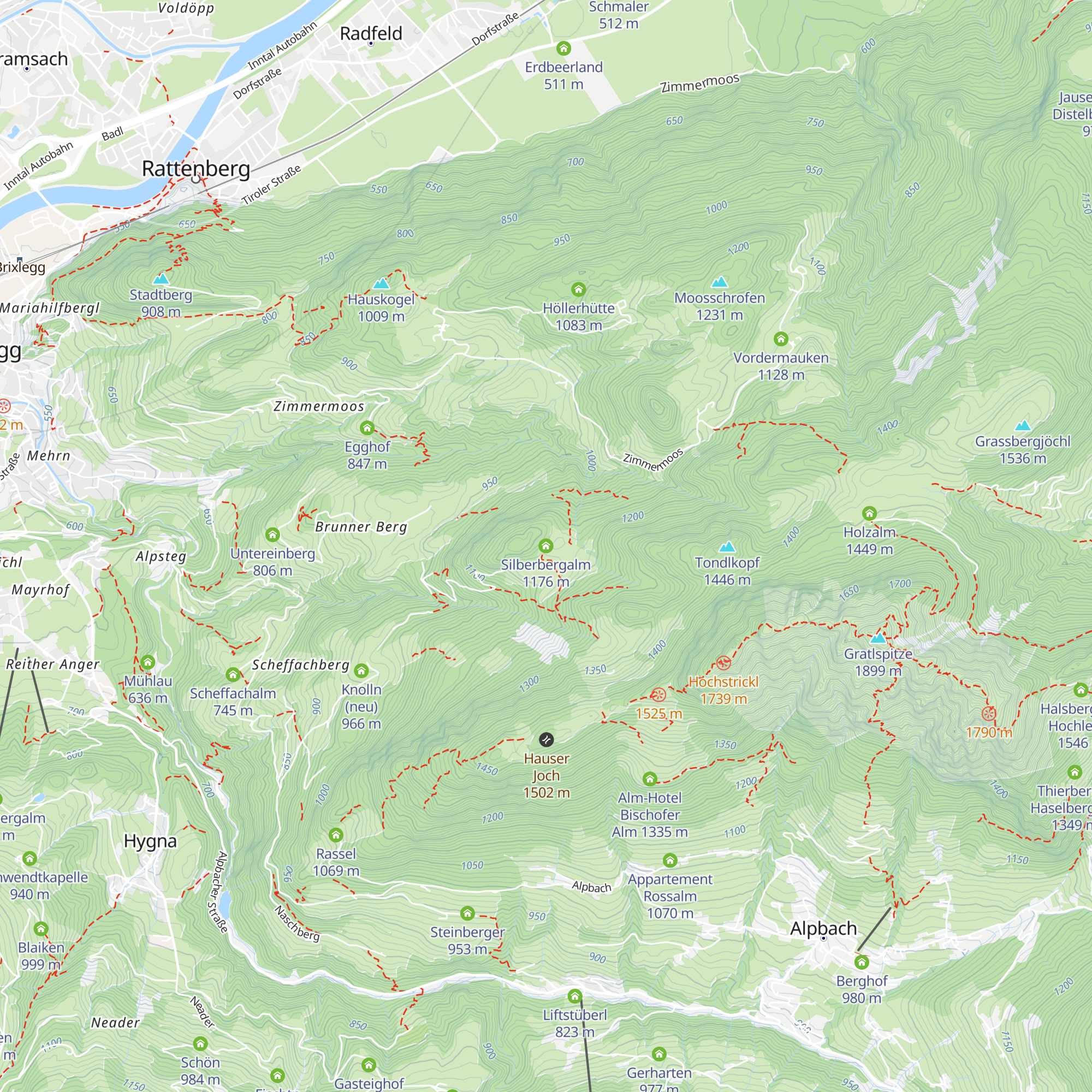 Silberbergalm map