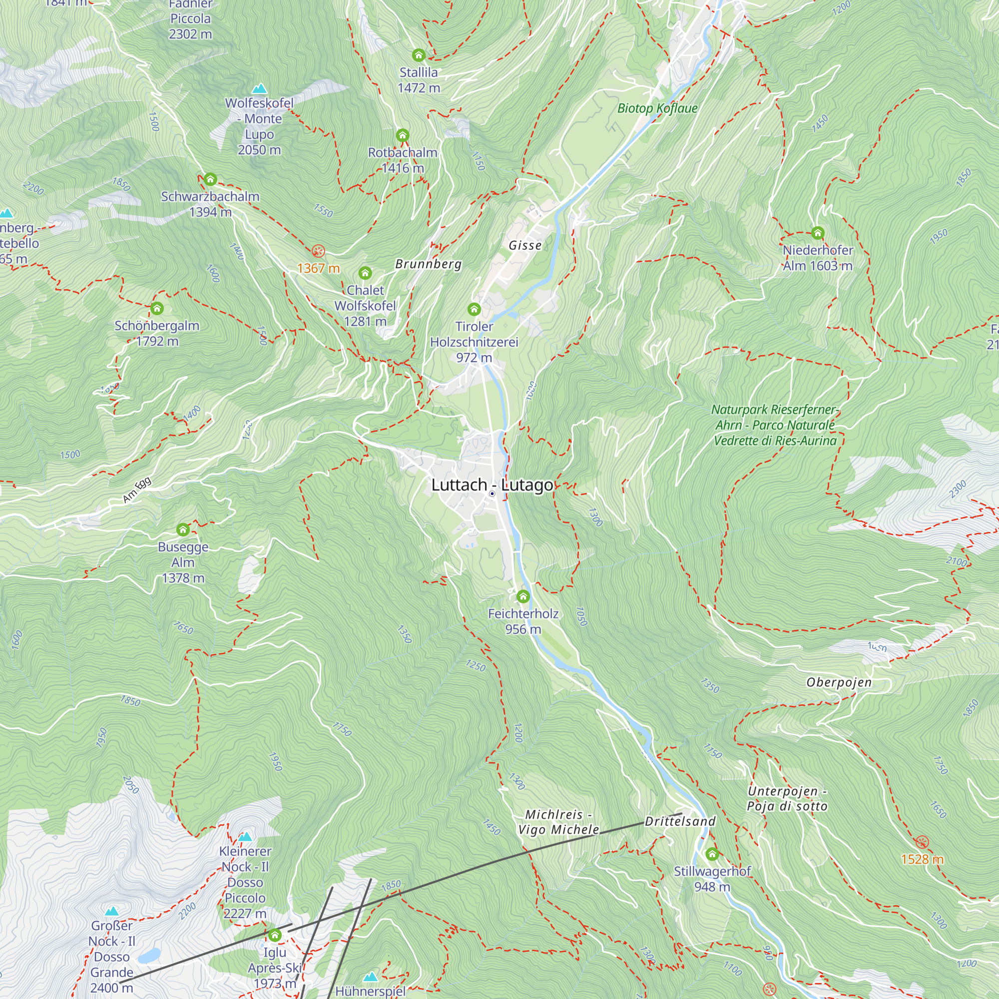 Ahrntal Tourismus Information map