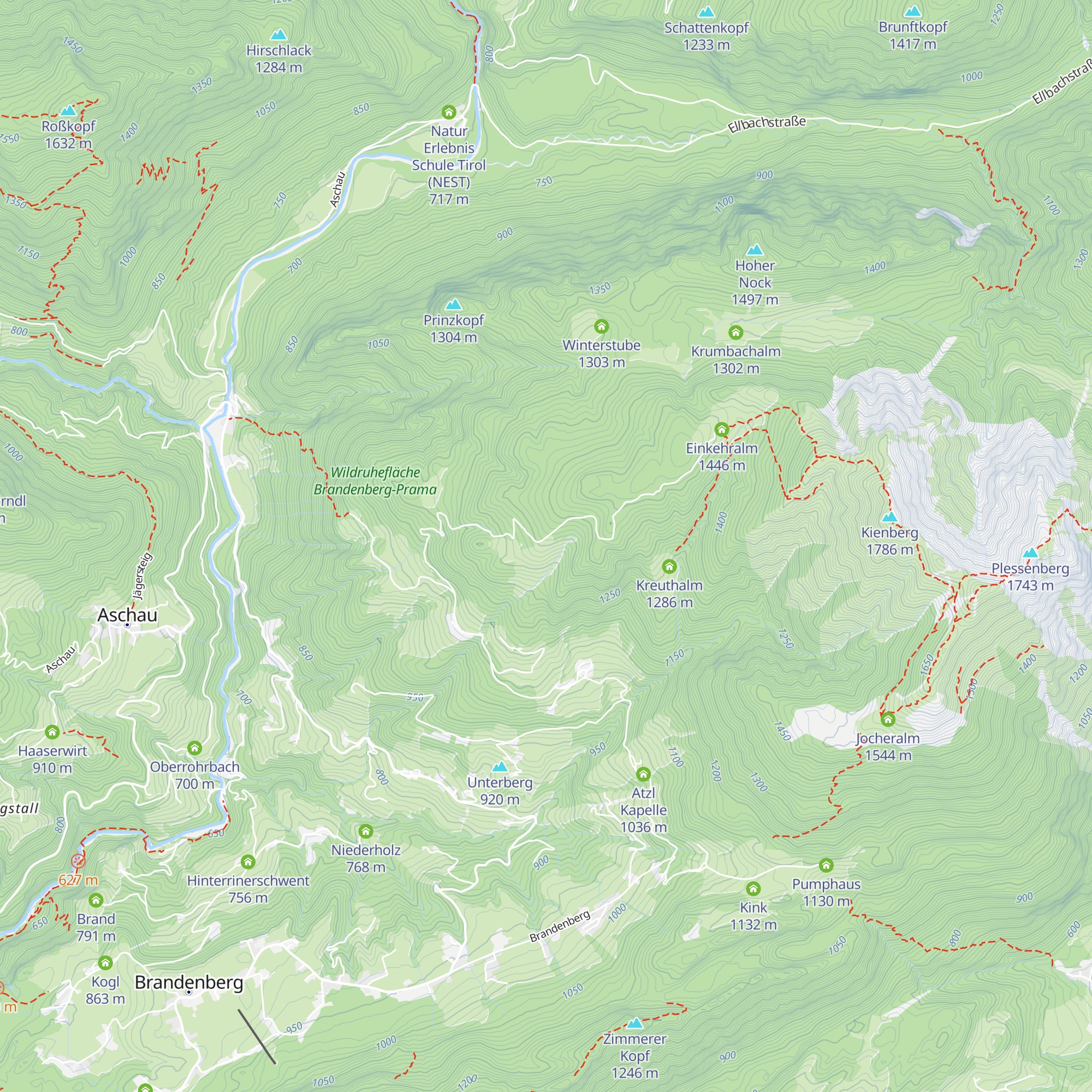 Heubrandalm map