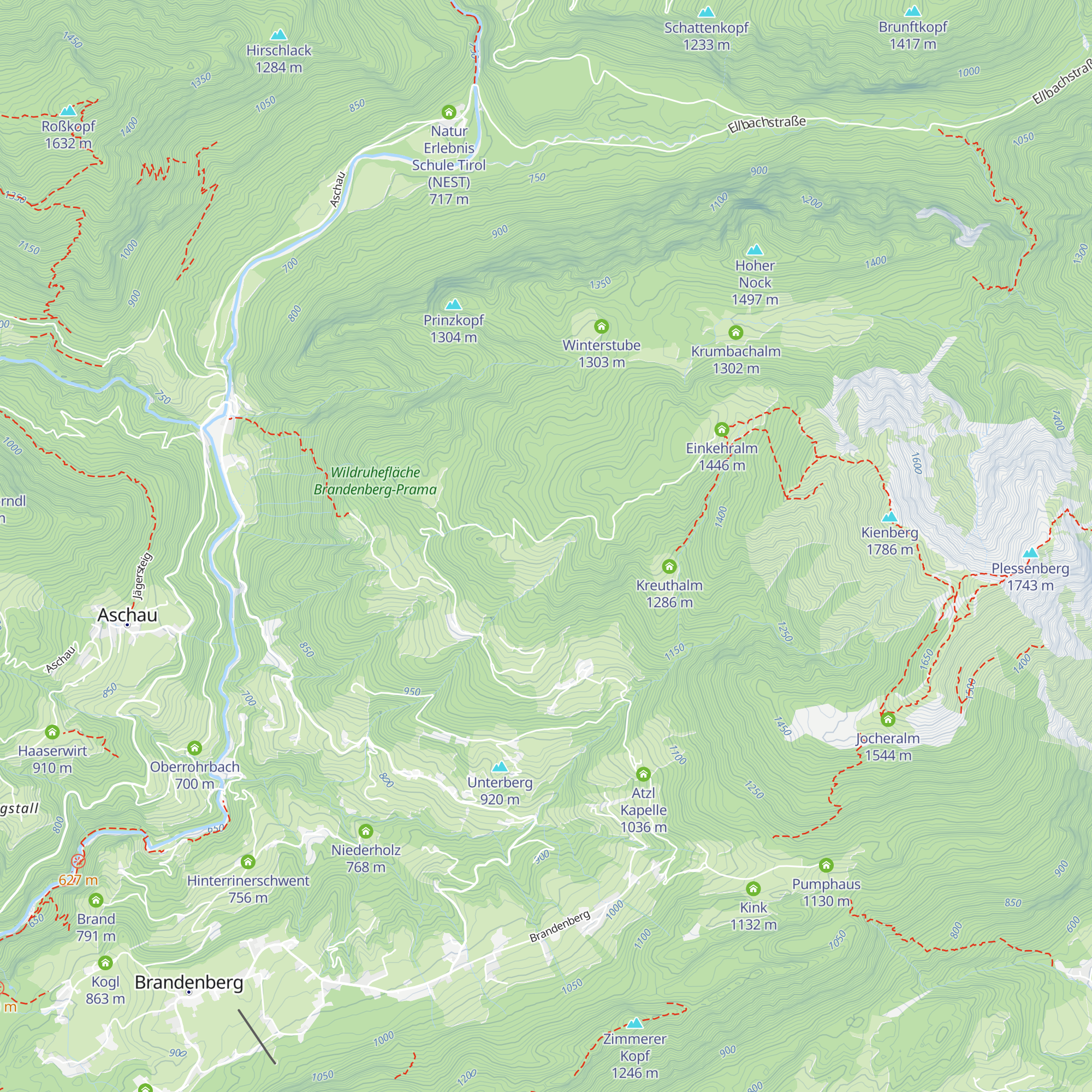 Heubrandalm map