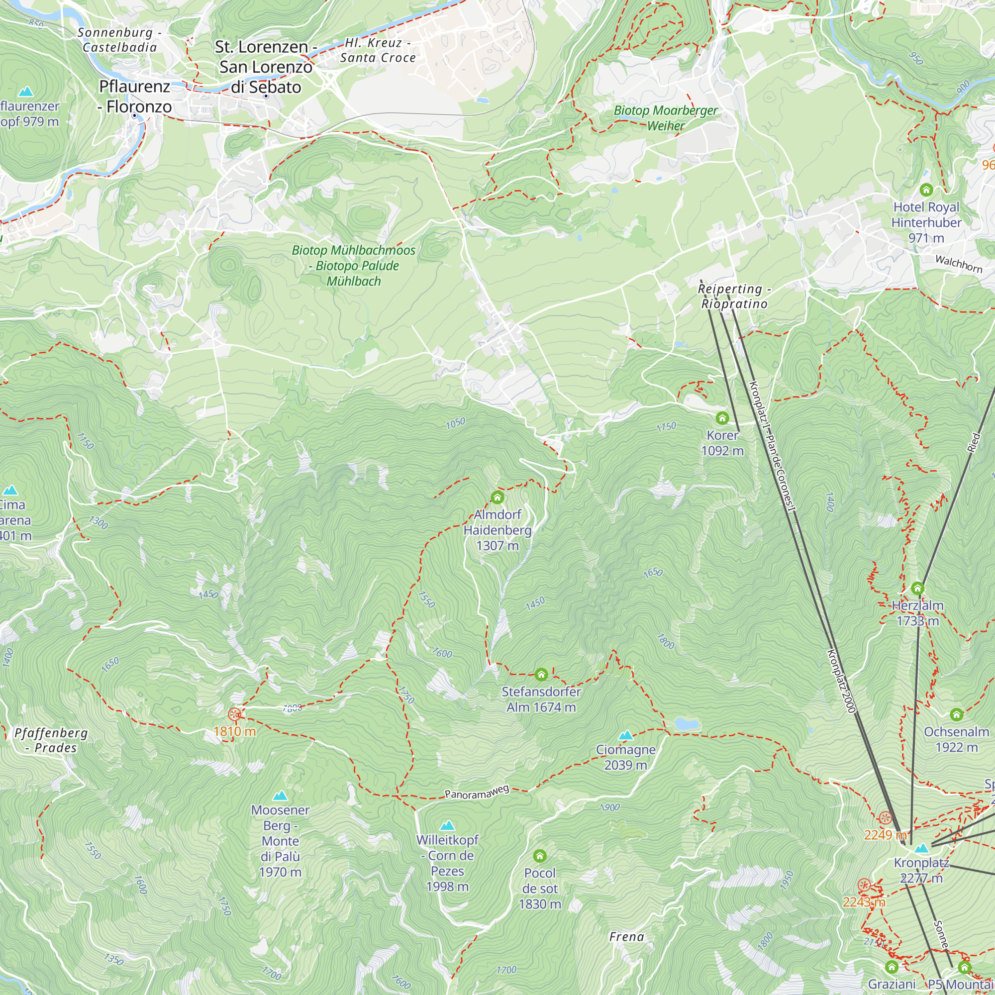 Almdorf Haidenberg map