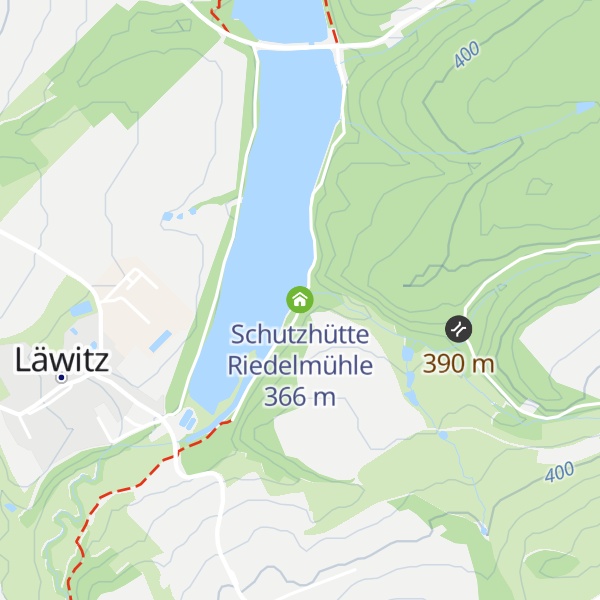 Map of Schutzhütte Riedelmühle