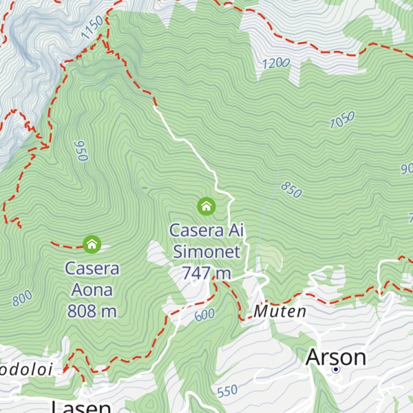 Map of Casera Ai Simonet