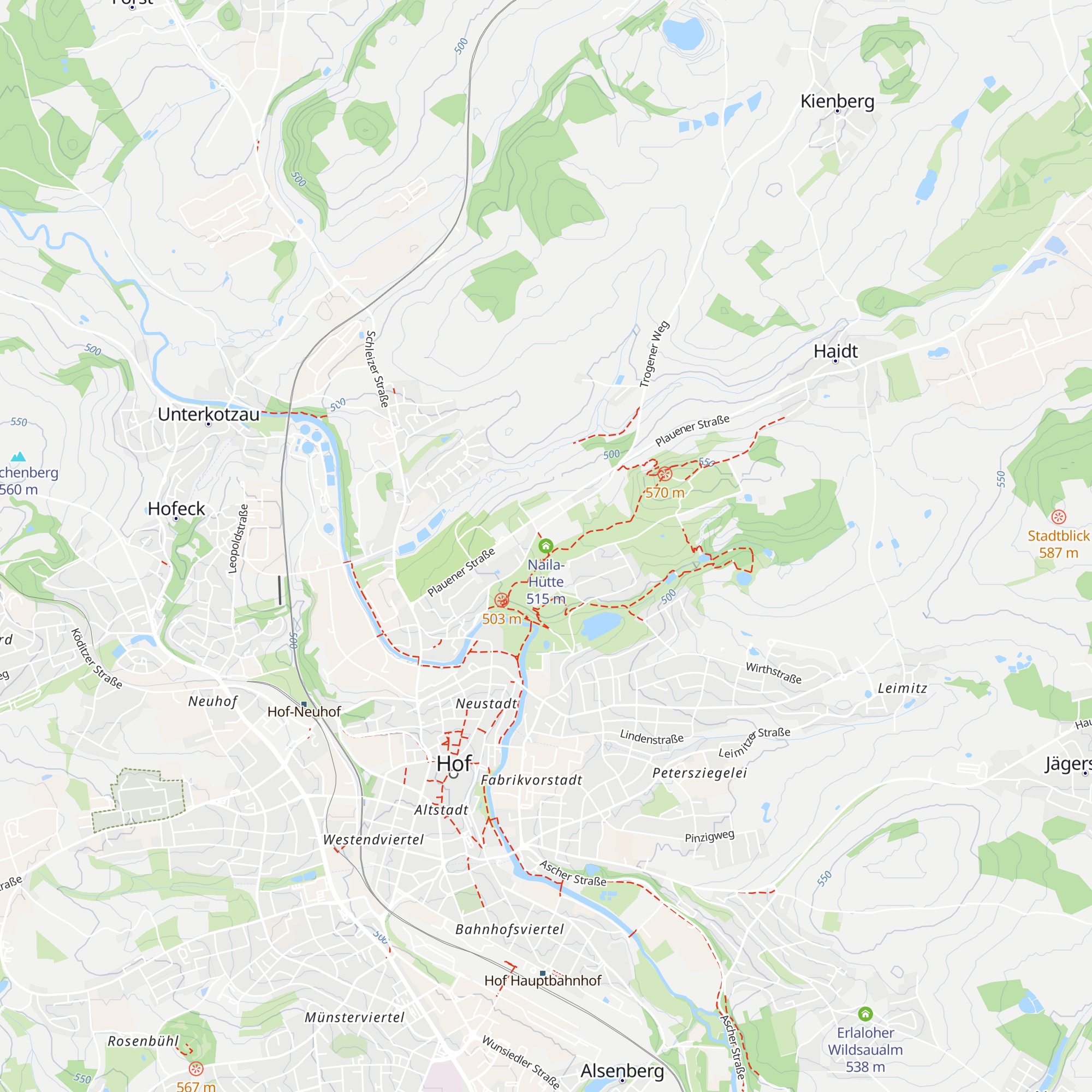 Naila-Hütte map
