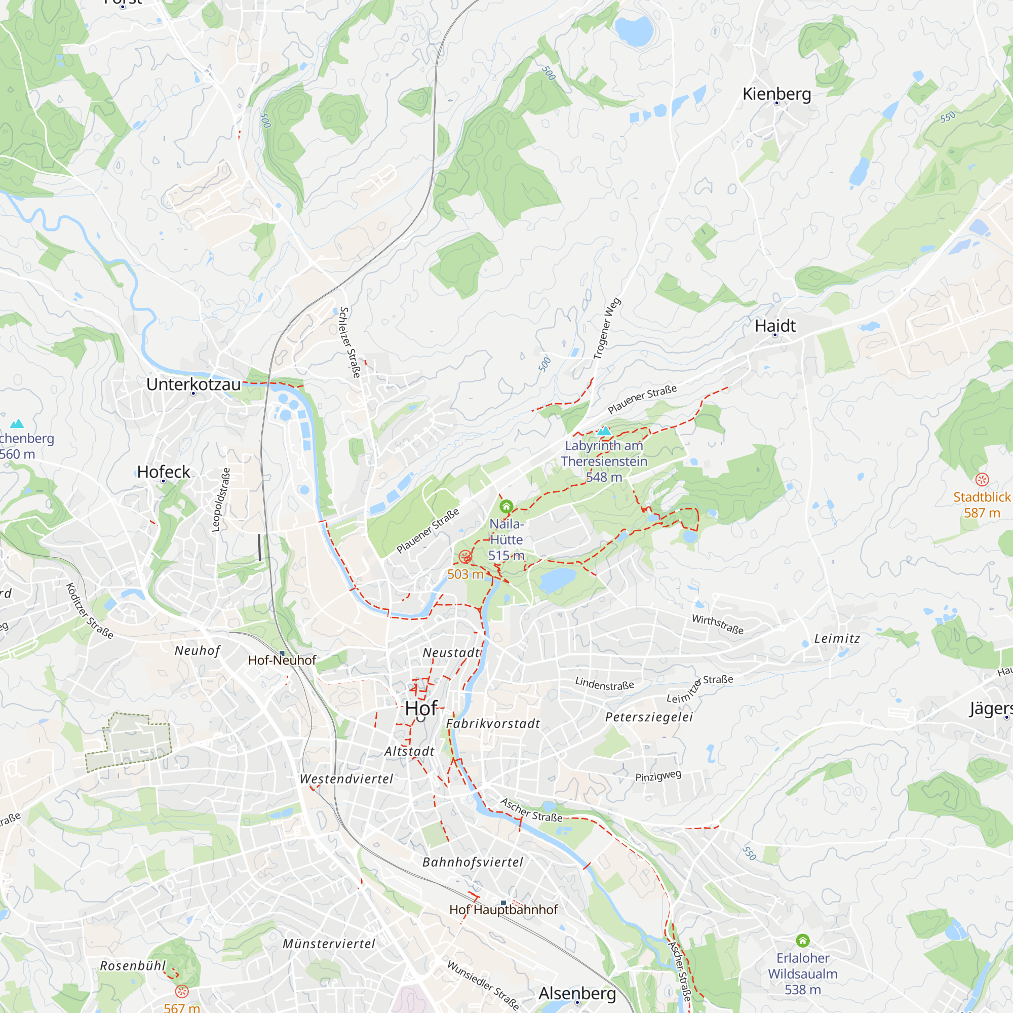 Naila-Hütte map