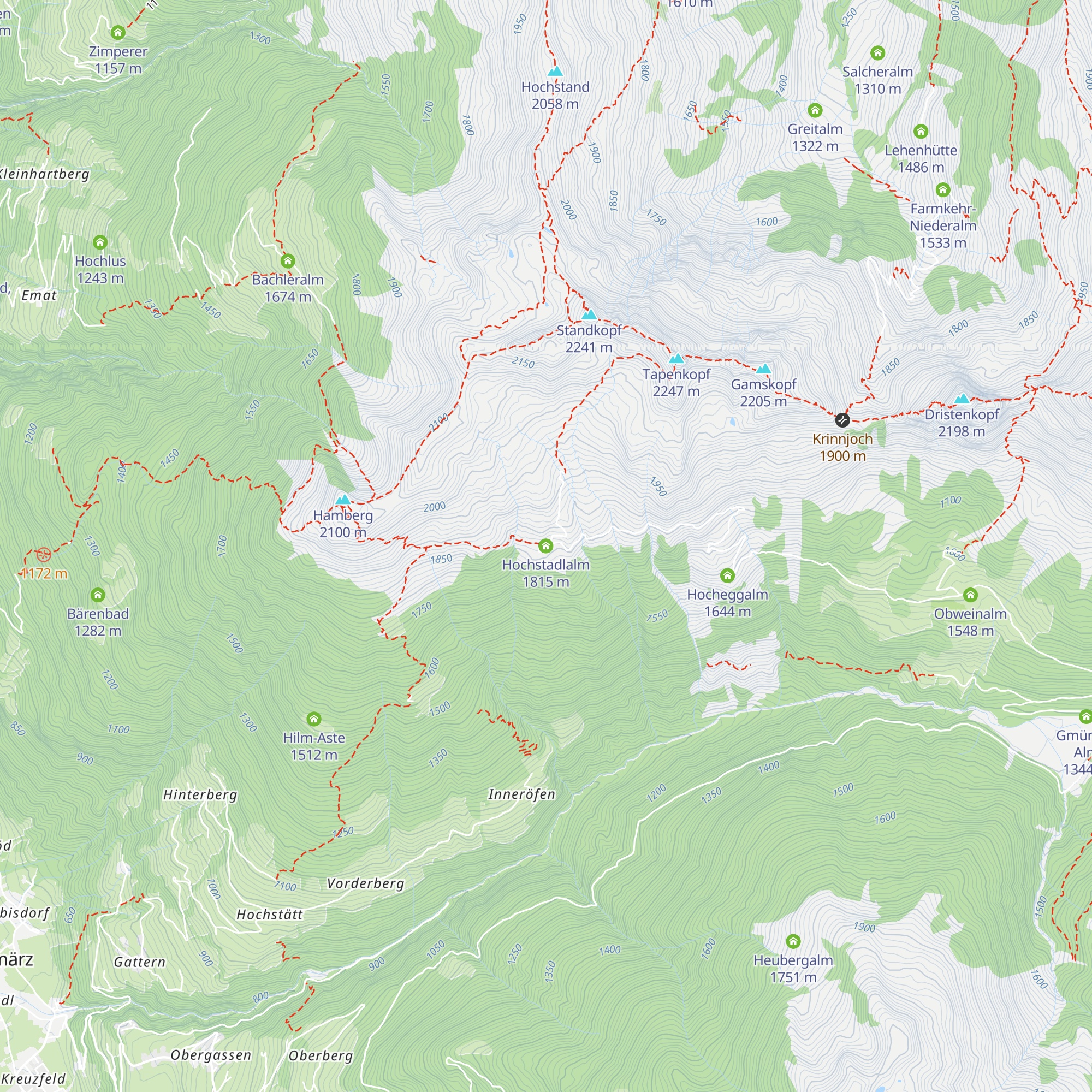 Hochstadlalm map