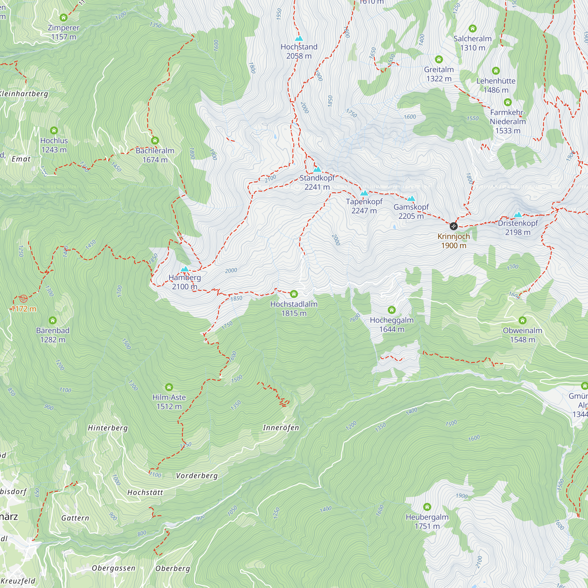 Hochstadlalm map