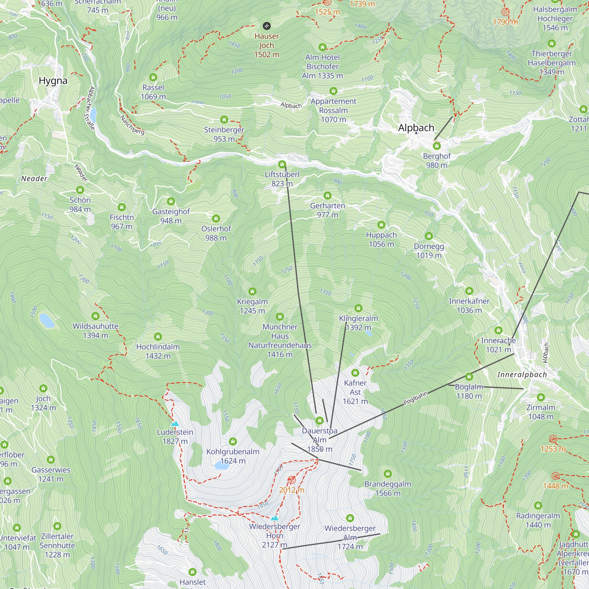 Almhof map