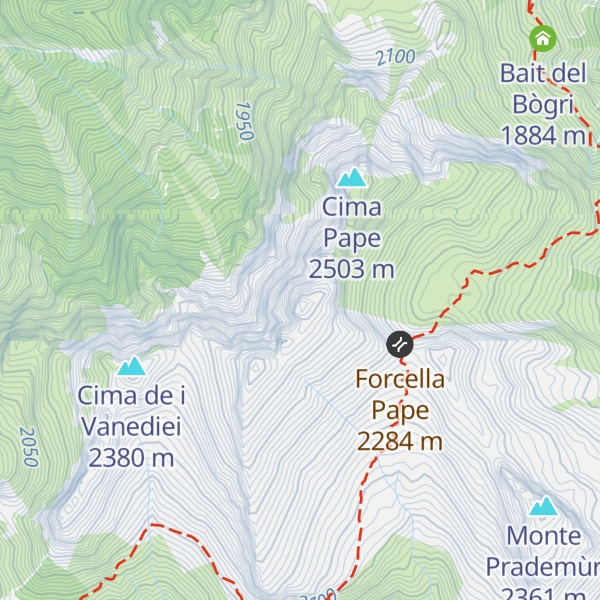 Map of Lastei di Pape