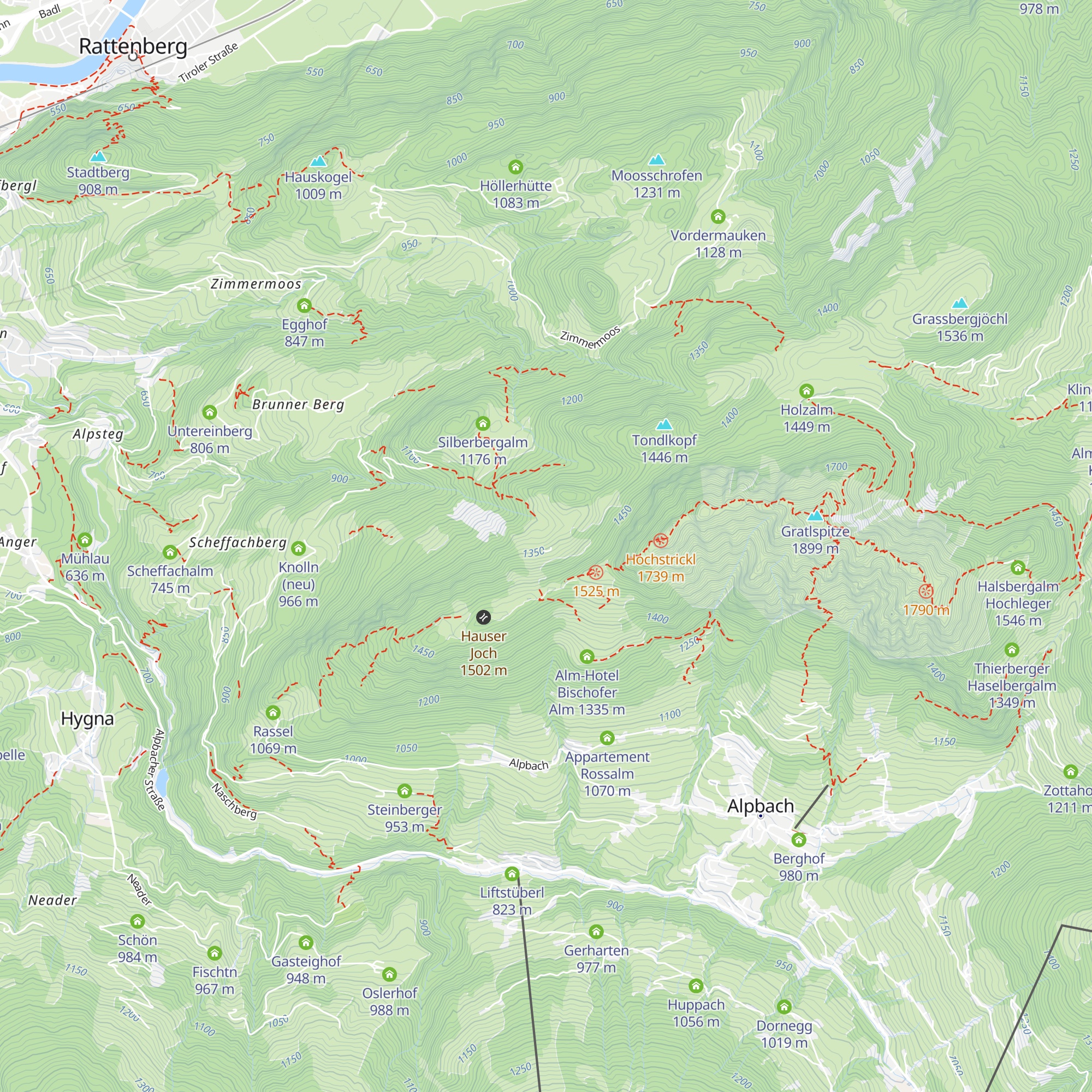 Inner Hauseralm map