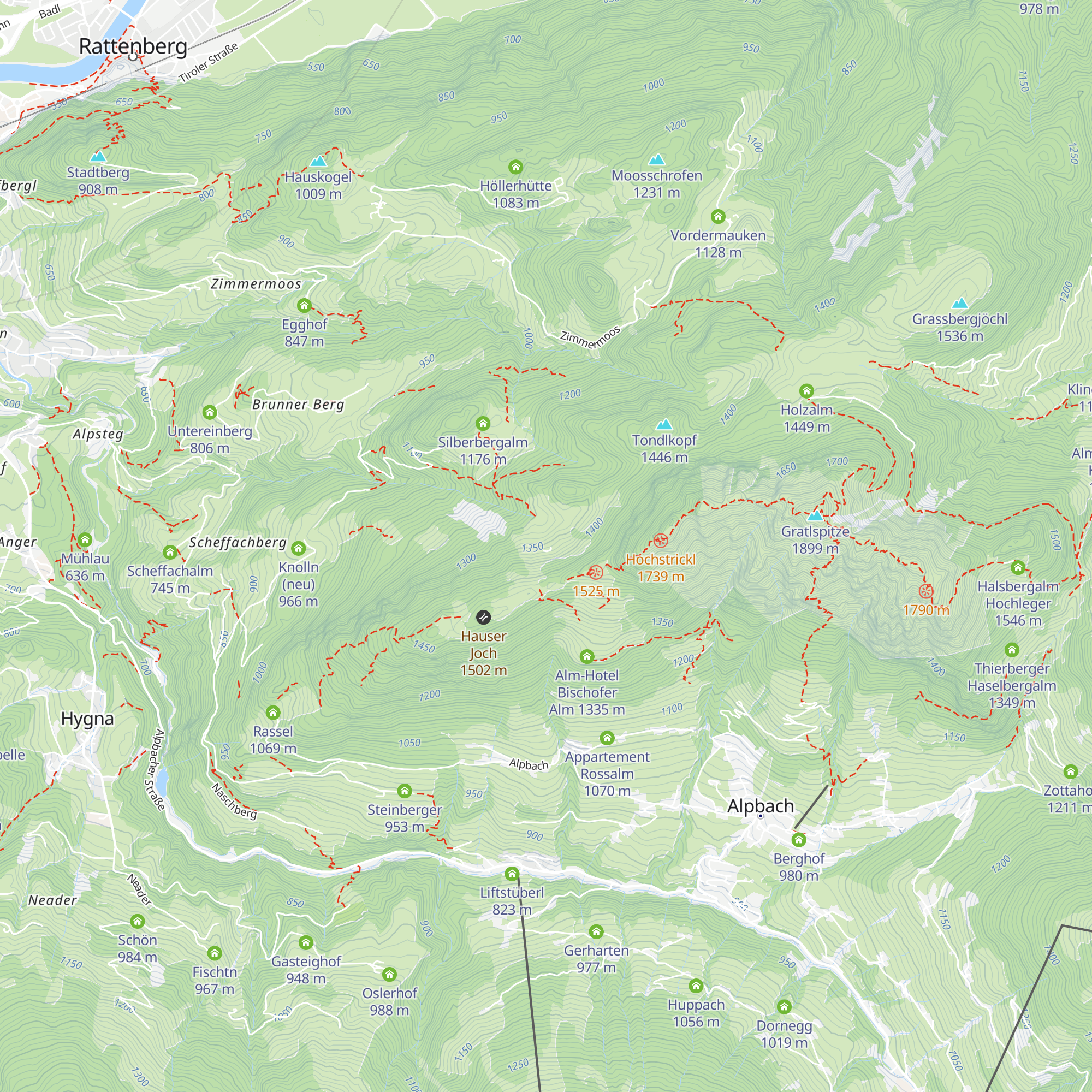 Inner Hauseralm map
