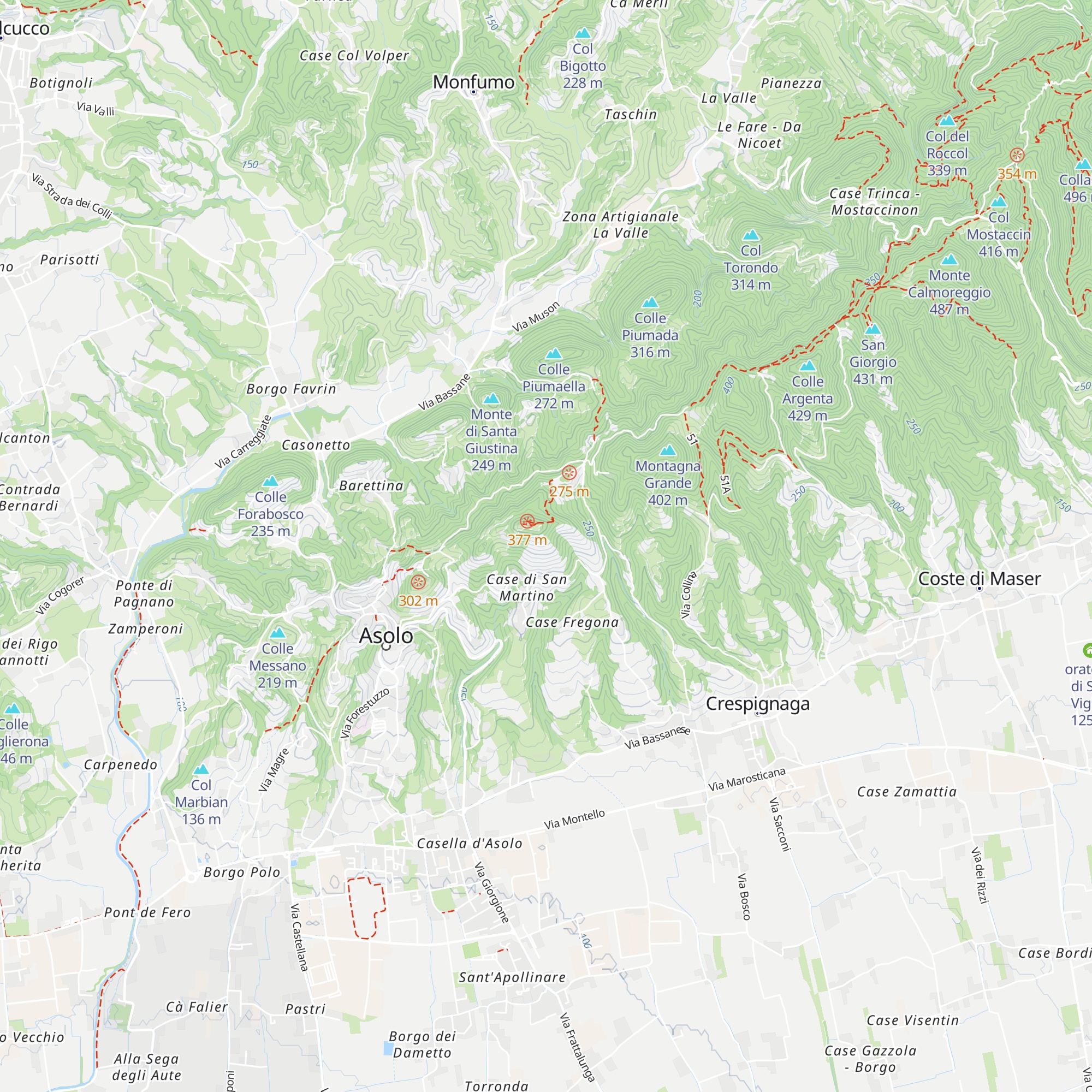 Ca' Recantina map