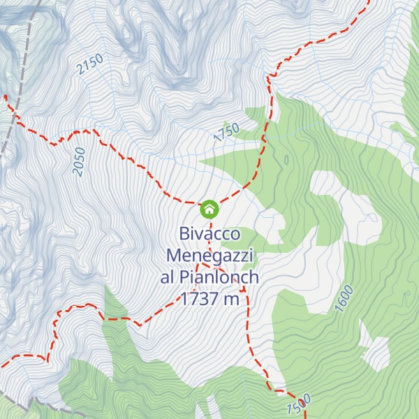 Map of Bivacco Menegazzi al Pianlonch