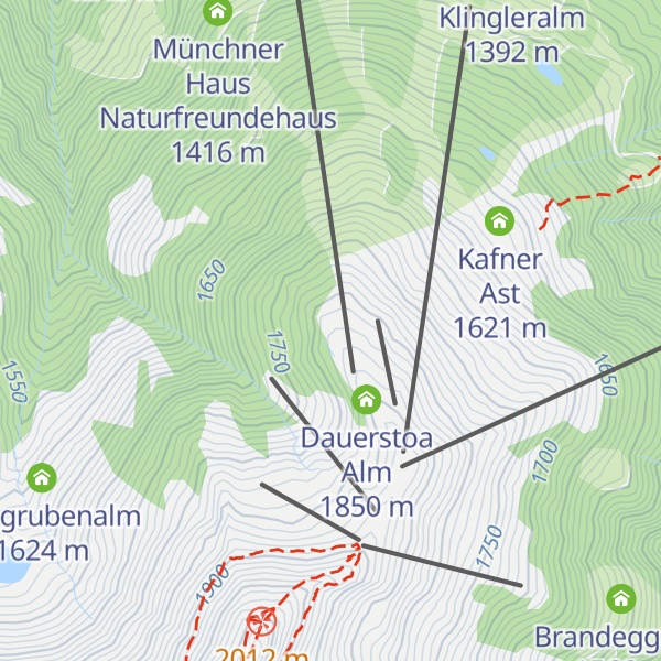 Map of Bergrettungshütte