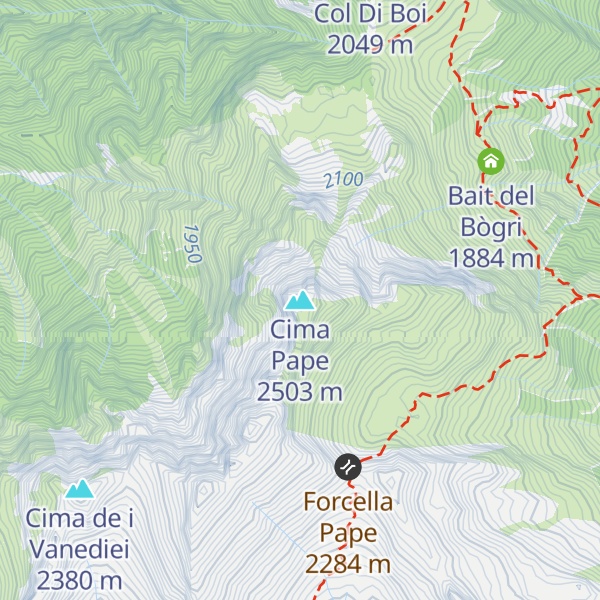 Map of Cima Pape