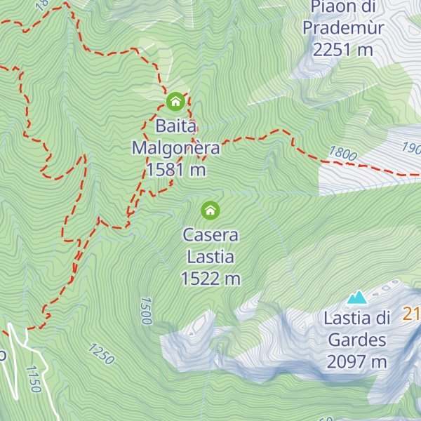 Map of Casera Lastia