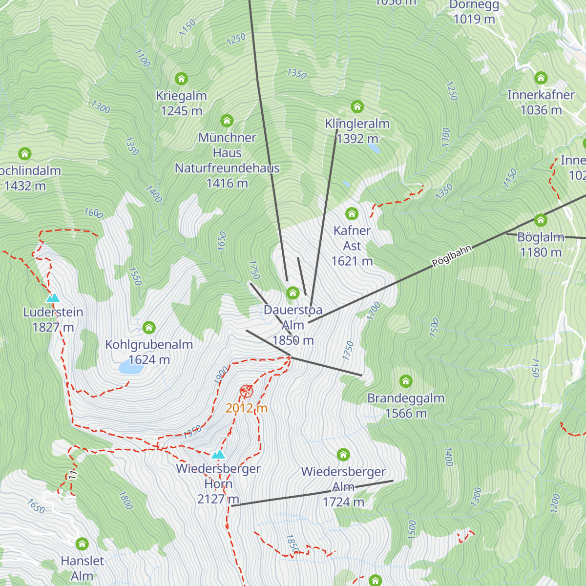 Dauerstoa Alm map