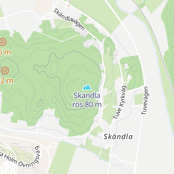 Map of Skändla rös